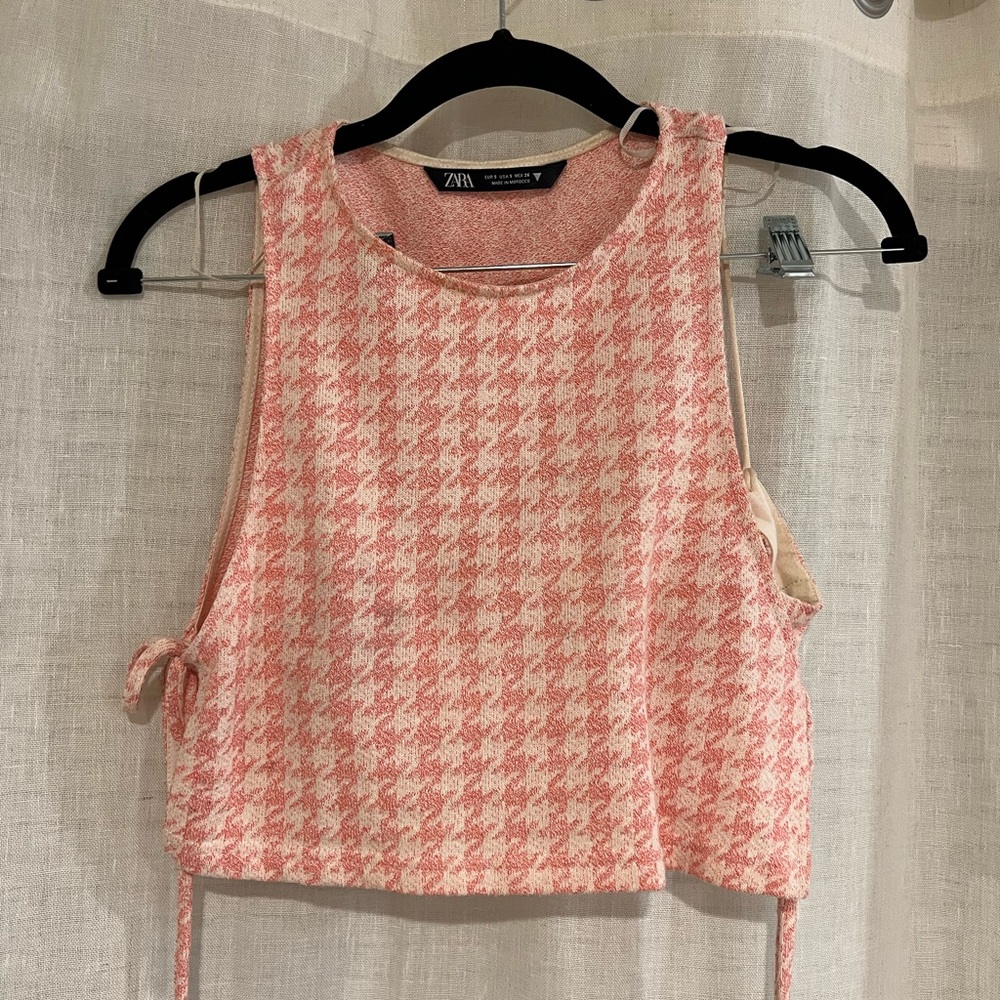 Zara Pink Knit Top (two-piece set). Size S.